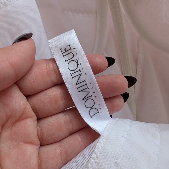 Dominique White Satin Corset - Picture 5 of 6